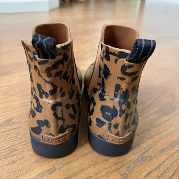 Hunter Original Refined Chelsea Hybrid Leopard Limited Edition Mini Boots size 7 - Picture 7 of 12